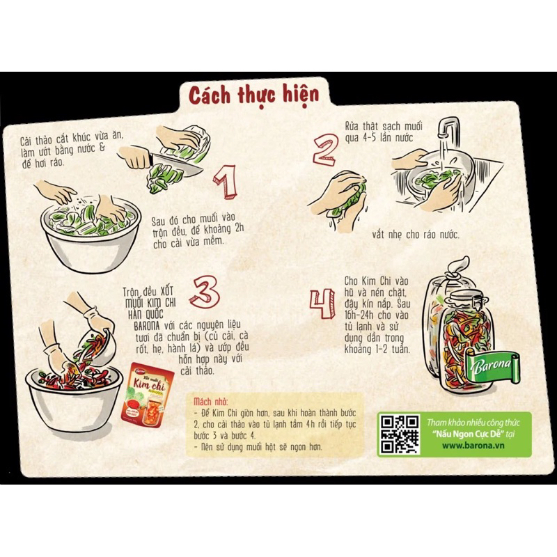 Xốt Muối Kim Chi Hàn Quốc Barona 180g
