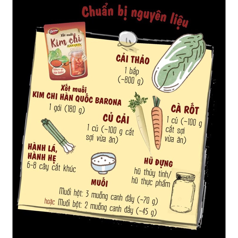 Xốt Muối Kim Chi Hàn Quốc Barona 180g