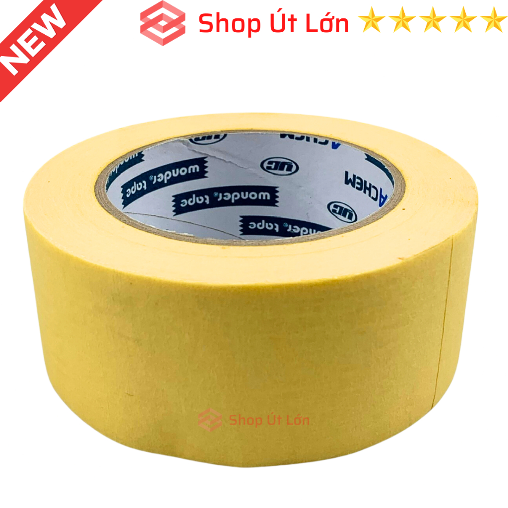 1 Cuộn băng keo giấy rộng 4.7cm, dài 45 mét màu vàng, giá tại xưởng