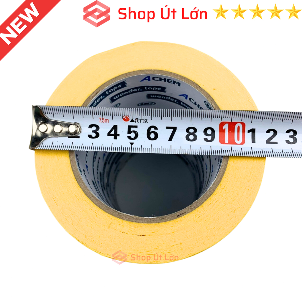 1 Cuộn băng keo giấy rộng 4.7cm, dài 45 mét màu vàng, giá tại xưởng