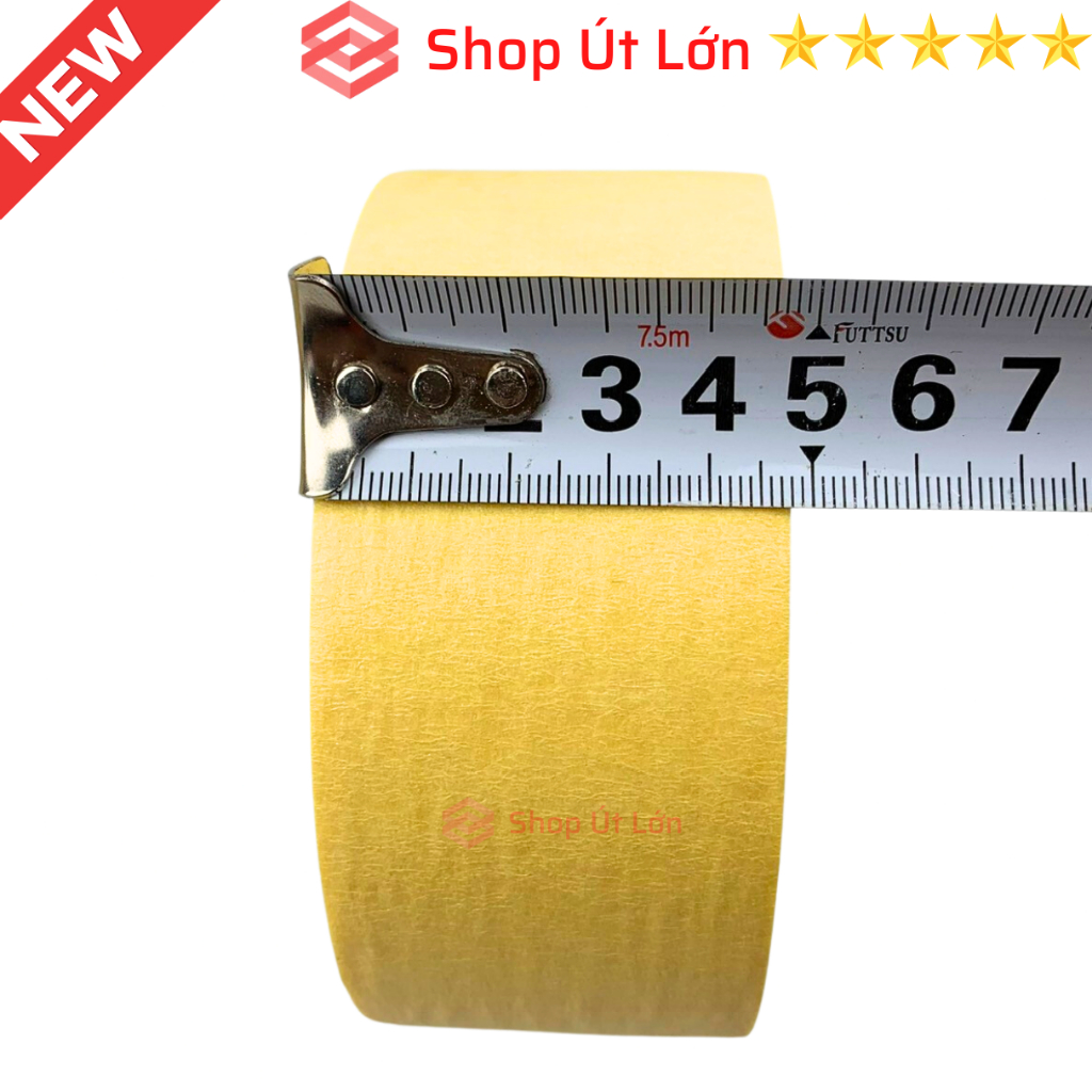 1 Cuộn băng keo giấy rộng 4.7cm, dài 45 mét màu vàng, giá tại xưởng