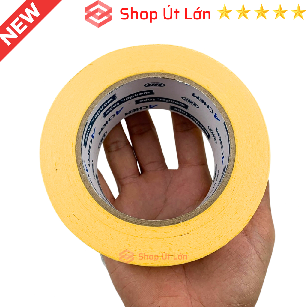1 Cuộn băng keo giấy rộng 4.7cm, dài 45 mét màu vàng, giá tại xưởng