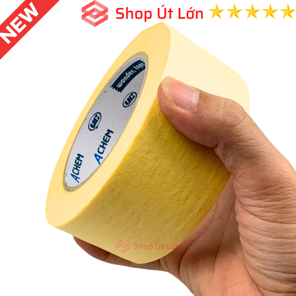 1 Cuộn băng keo giấy rộng 4.7cm, dài 45 mét màu vàng, giá tại xưởng