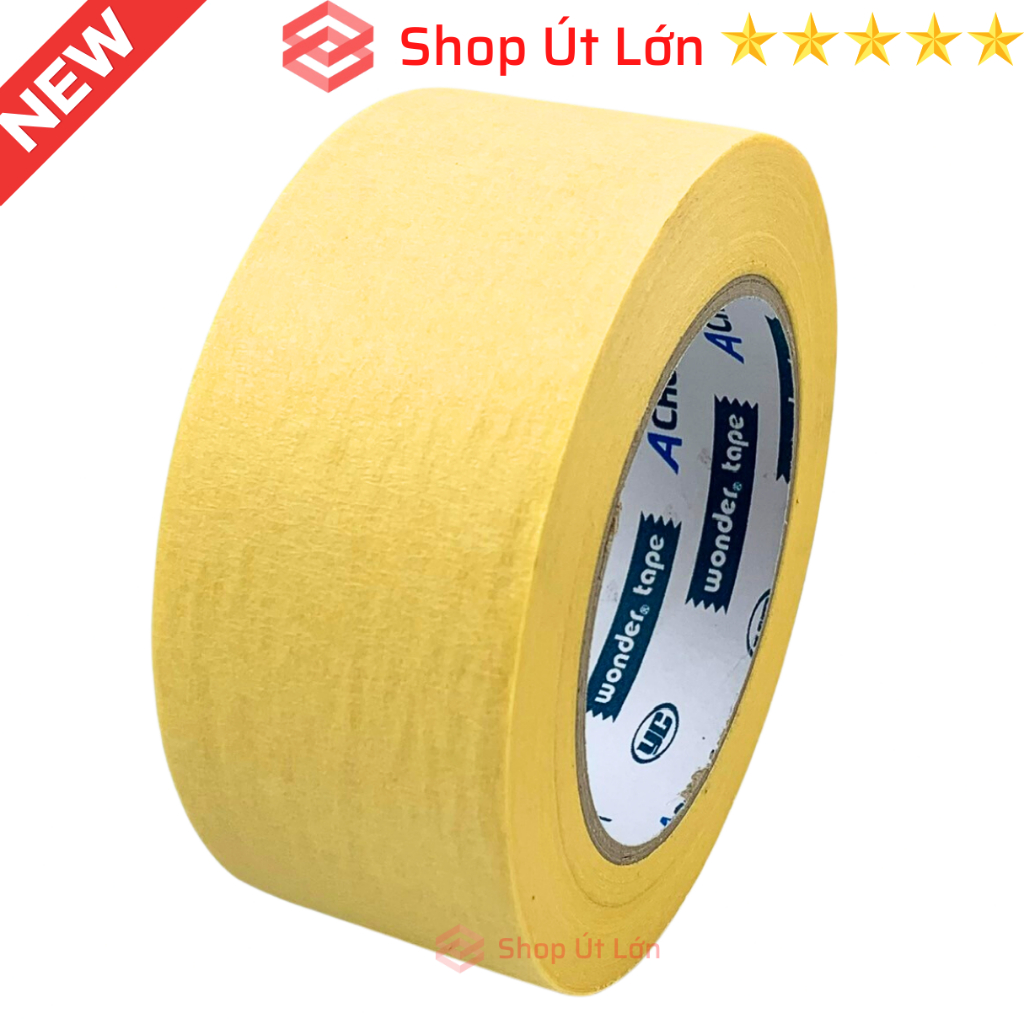 1 Cuộn băng keo giấy rộng 4.7cm, dài 45 mét màu vàng, giá tại xưởng