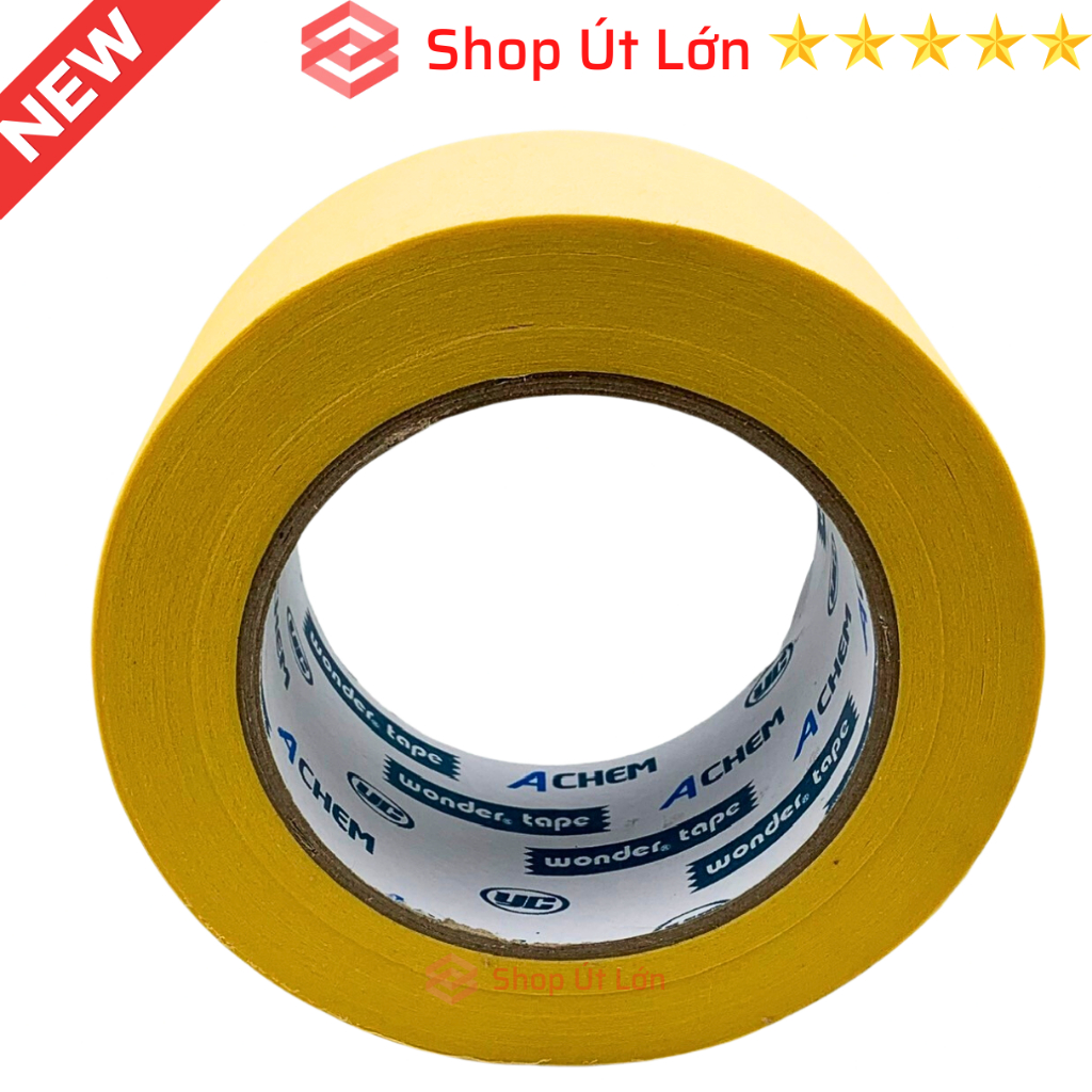 1 Cuộn băng keo giấy rộng 4.7cm, dài 45 mét màu vàng, giá tại xưởng