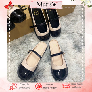 Giày sục búp bê Maris nữ mũi tròn Do, Giày bệt nữ đế bằng không gót da mềm phong cách Ulzzang thời trang đi làm đi chơi