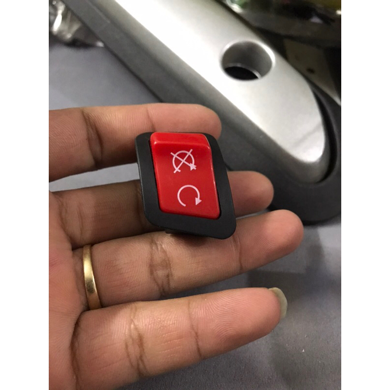 Nút iding stop đỏ thay thế nút zin  trang trí xe-ab-lead-sh-v.v