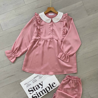  Đồ Bộ cho Bầu chất liệu satin cao cấp trước và sau sinh đều mặc được 