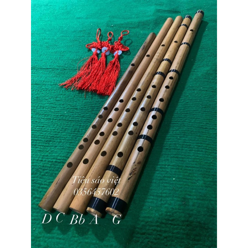 Bộ 5 Cây Sáo Nứa Tây Thiên Hun Khói D5,C5,Bb4,A4,G4