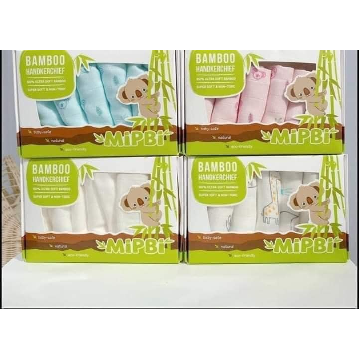 SET 6 KHĂN SỮA SỢI TRE 100% 3 LỚP MIPBI