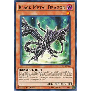 Lá bài thẻ bài Yugioh Black Metal Dragon - Tặng bọc bài nhựa bảo quản