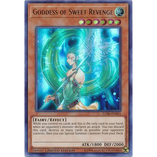[ Dưa Hấu Yugioh ] Lá bài thẻ bài Goddess of Sweet Revenge - ultra Rare - Tặng bọc bài nhựa bảo quản