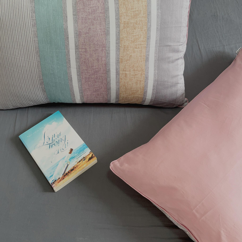 Vỏ gối nằm cotton lụa Hàn cao cấp kích thước 45x65cm/50x70cm họa tiết kẻ hình học thương hiệu Homecoming VN