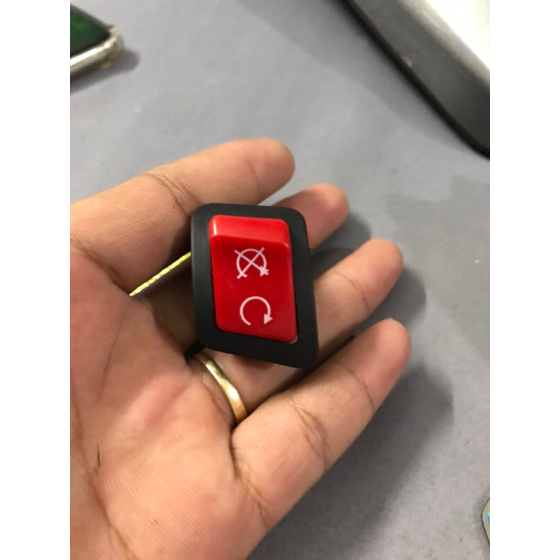 Nút iding stop đỏ thay thế nút zin  trang trí xe-ab-lead-sh-v.v