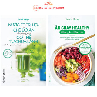 Sách Combo 2 Cuốn: Ăn Chay Healthy Không Lo Thiếu Chất + Nước Ép Trị Liệu Và Chế Độ Ăn Theo Phương Pháp