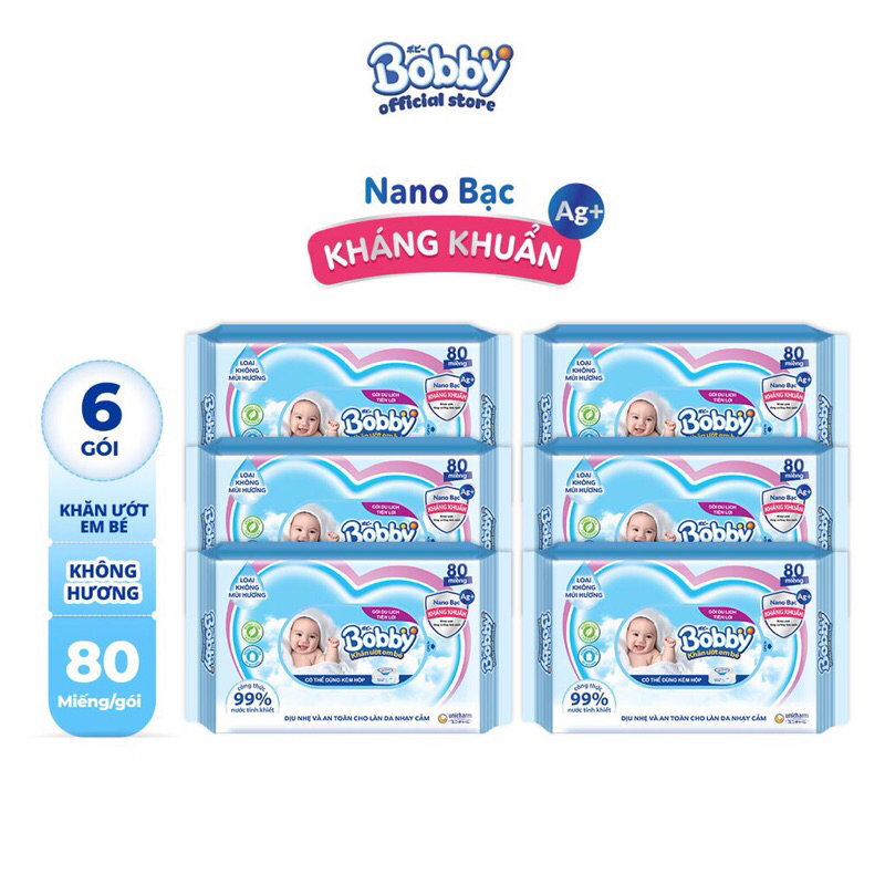 Khăn ướt Bobby 100 tờ