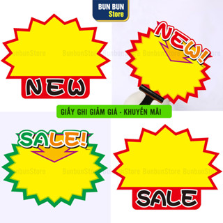 Giấy ghi khuyến mãi, giảm giá và bảng hàng mới về cho các siêu thị, cửa hàng...