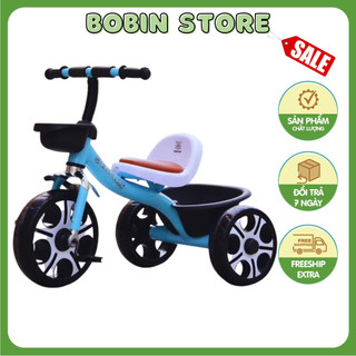 Xe đạp 3 bánh trẻ em ghế ngồi da cho bé 2-7 tuổi