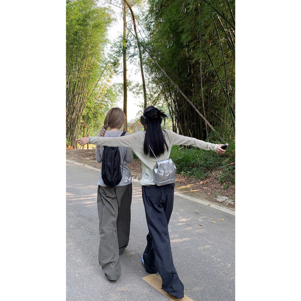 Áo len thun tiêu trơn dài tay phong cách ullzang Hàn Quốc