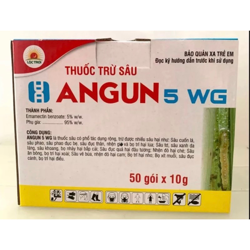 Sản Phẩm Dùng Diệt Sâu Cuốn Lá Angun 5WG 10gr