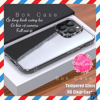 Ốp lưng kính trong suốt Cao Cấp chống ố xước tuyệt đối Iphone 15 pro max 13 promax 12promax 11 promax 14 promax