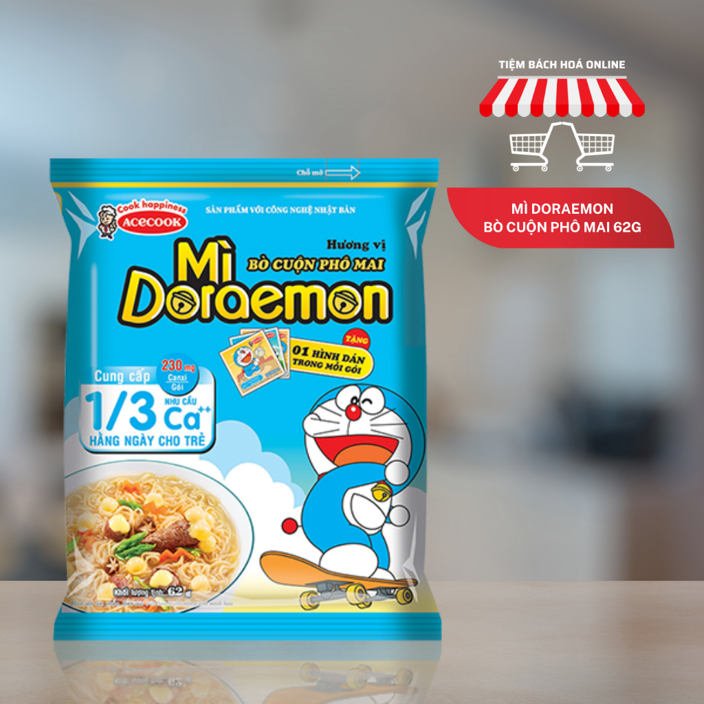 Mì Doraemon bổ sung Canxi cho bé gói 63g
