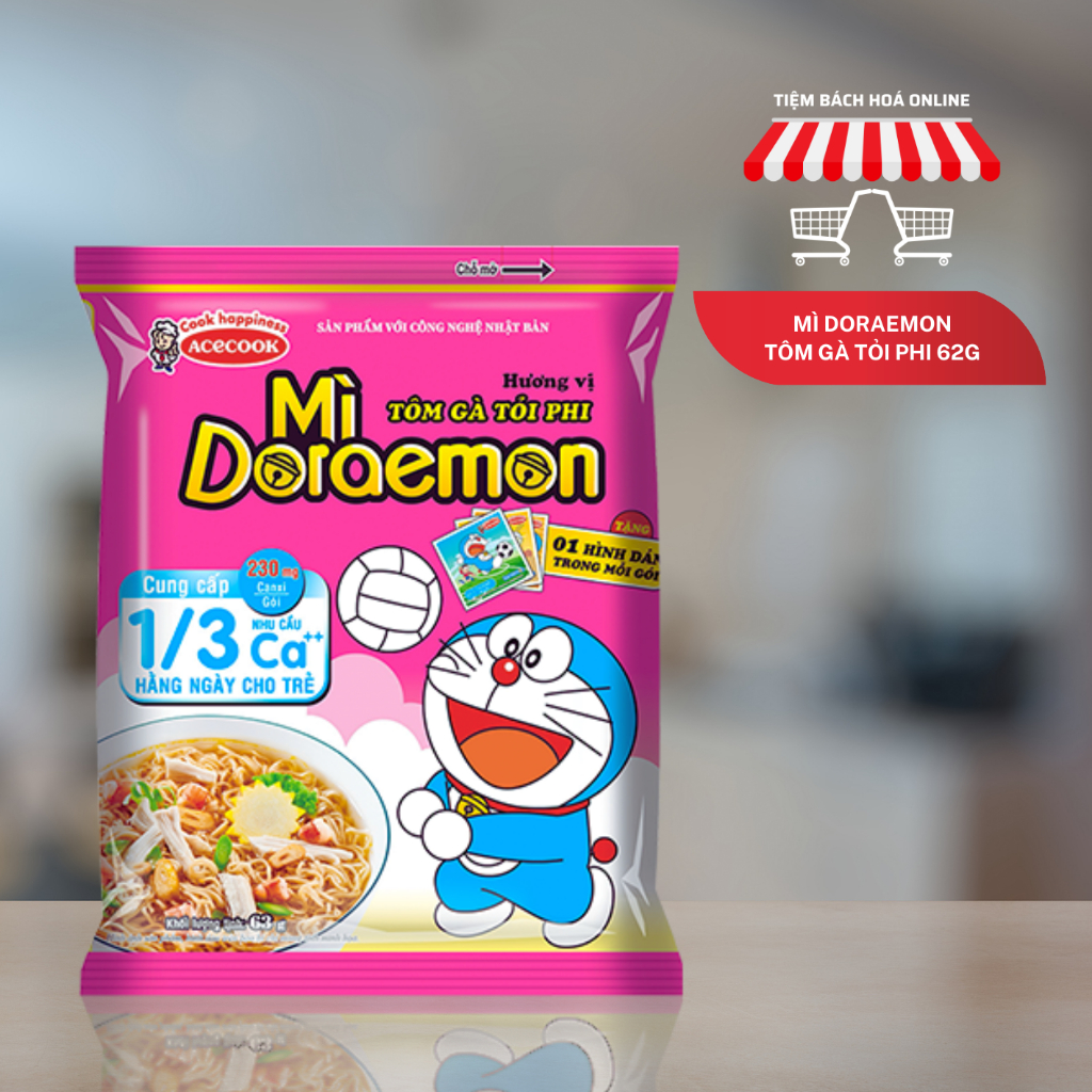 Mì Doraemon bổ sung Canxi cho bé gói 63g