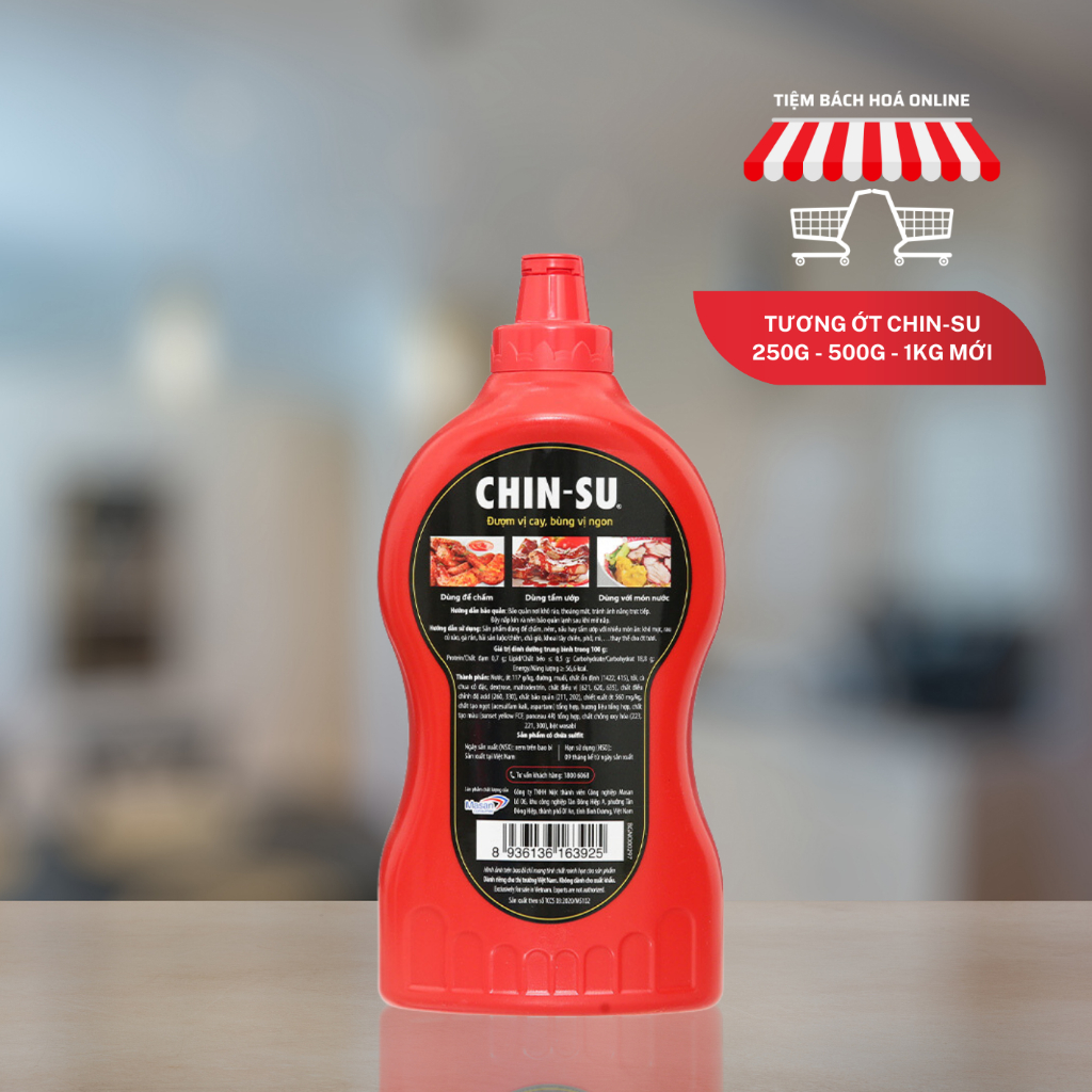 Tương Ớt Chin-Su mới, Tiết kiệm hơn 250g, 500g, 1kg, thơm cay dùng thay ớt trái