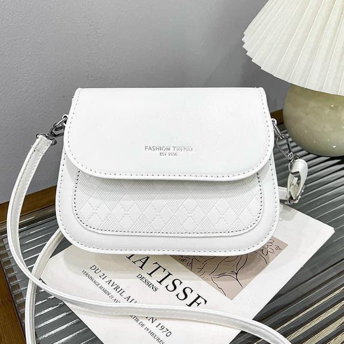 Túi Xách Nữ Túi Đeo Chéo Giá Rẻ Dáng Bầu In Trám Caro Phong Cách Hàn Quốc