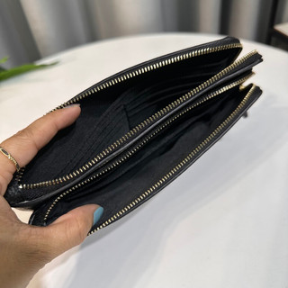 Ví C0ach Double Zip Wallet da thật siêu mềm