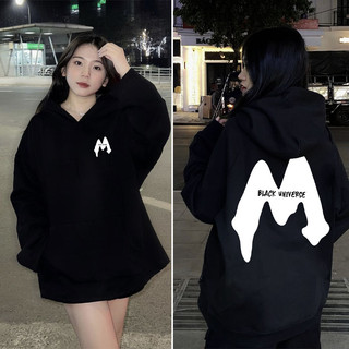 Áo HOODIE chữ M BlackUniverse chất nỉ bông cao cấp không xù lông
