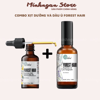 Combo Xịt dưỡng tóc FOREST HAIR và Dầu ủ tóc FOREST HAIR Rosemary Mint Scalp and Hair Oil kích mọc tóc