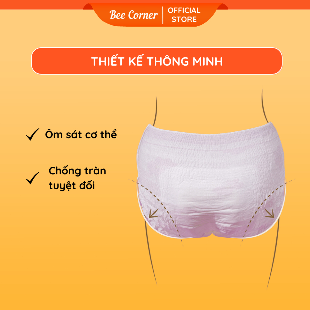 Băng vệ sinh dạng quần Ankexin dành cho mẹ sau sinh, dùng ban đêm, kỳ kinh nguyệt túi 2 chiếc Beecorner