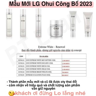 Set Dưỡng Trắng Da mờ thâm sạm da OHUI Extreme White Full
