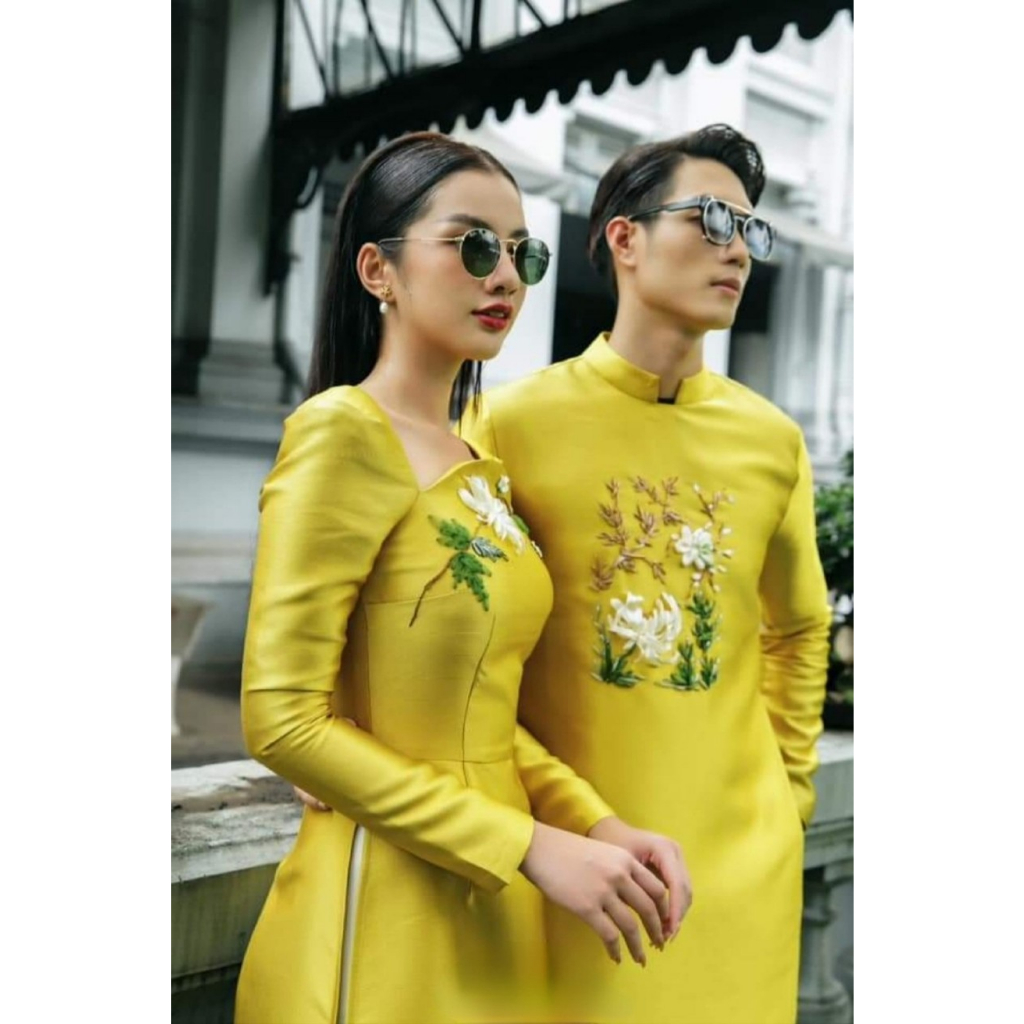 Áo dài gia đình Minh An, áo dài mẹ và bé, áo dài bé gái, áo dài bé trai cao cấp - Áo dài ST - ST19