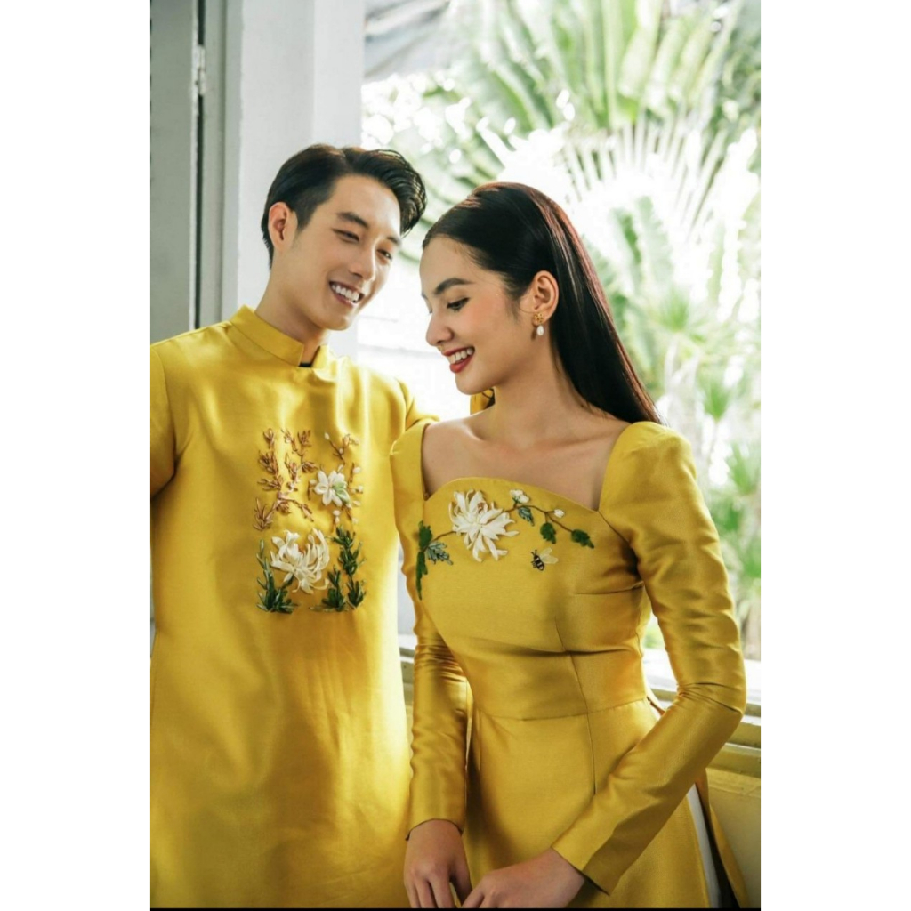 Áo dài gia đình Minh An, áo dài mẹ và bé, áo dài bé gái, áo dài bé trai cao cấp - Áo dài ST - ST19