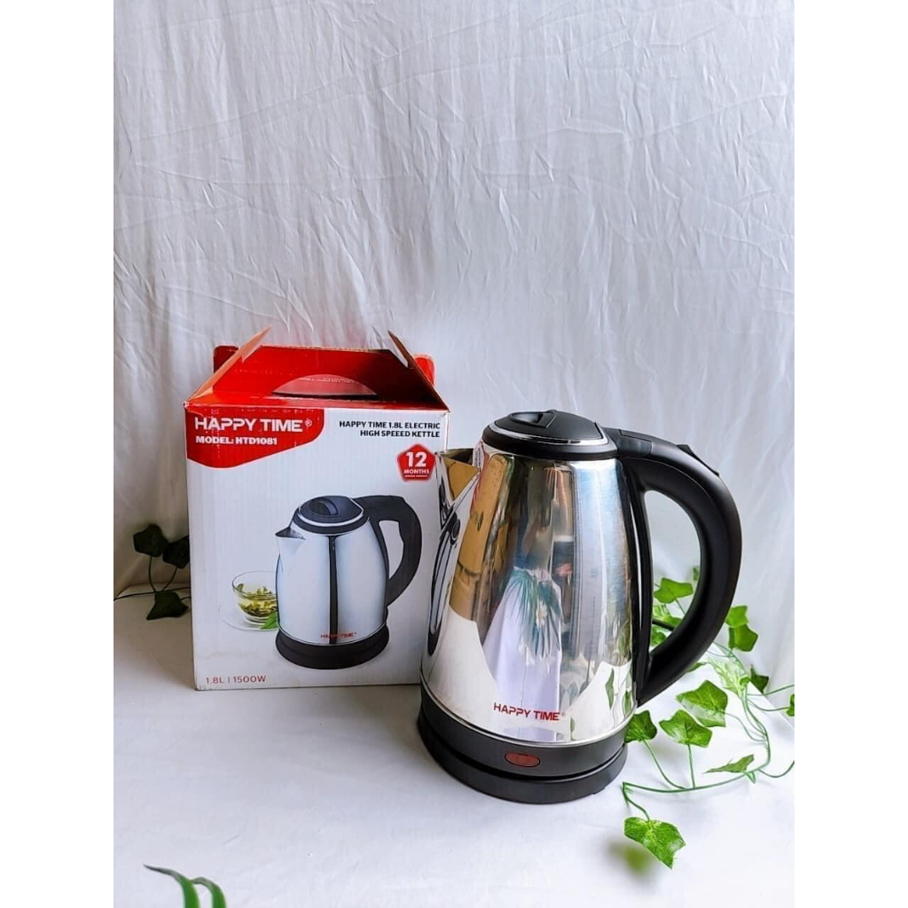 Ấm siêu tốc inox chính hãng dung tích 1.8L, bảo hành 12 tháng