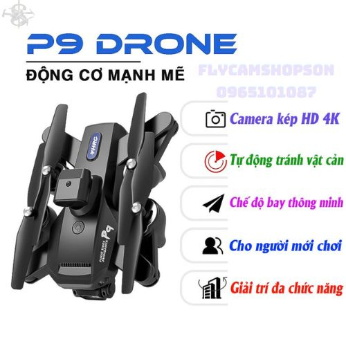 PIycam điều khiển từ xa P9 - fIycam mini giá rẻ trang bị camera kép 8k, cảm biến chống va chạm trên không, pin 2500mA | BigBuy360 - bigbuy360.vn