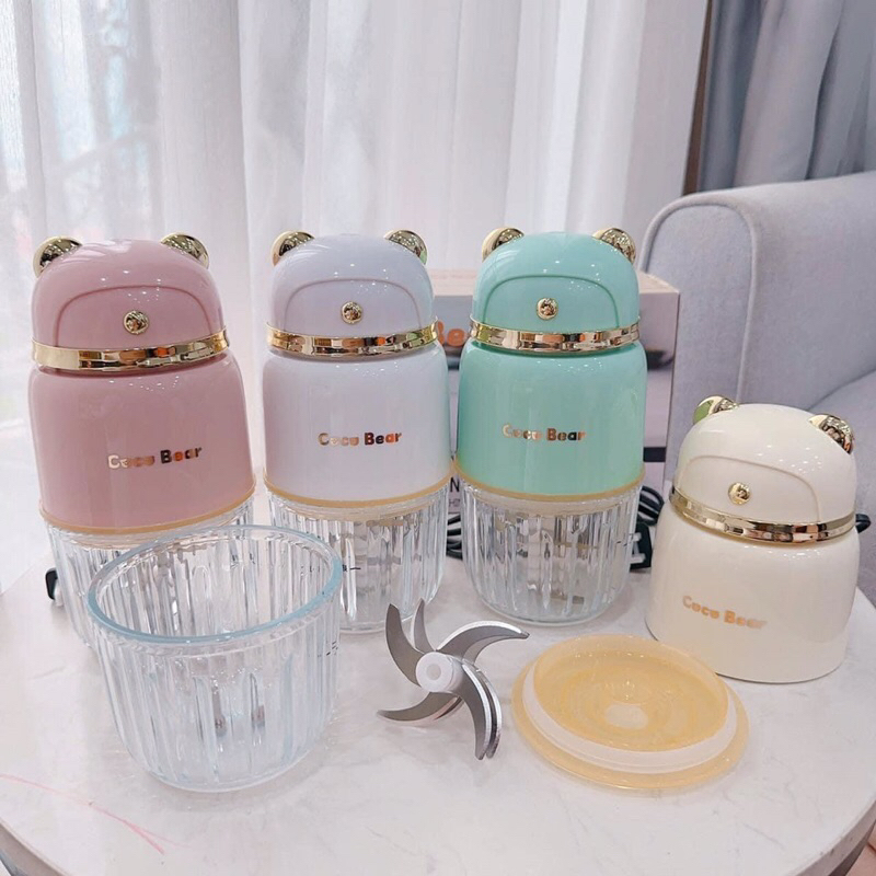 Máy xay đa năng 8 lưỡi Coco Bear xay nhuyễn mọi đồ ăn dung tích 0,3L cho bé lunakidsbaby