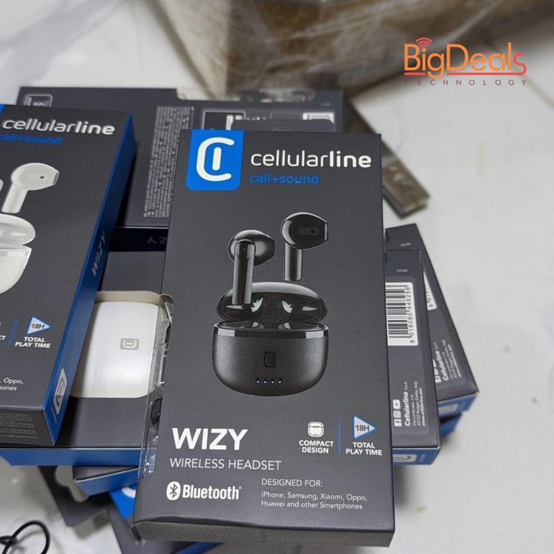Tai nghe true wiress CELLULARLINE Wizy, 5.0, pin 18h, cảm ứng, BigDeals VN