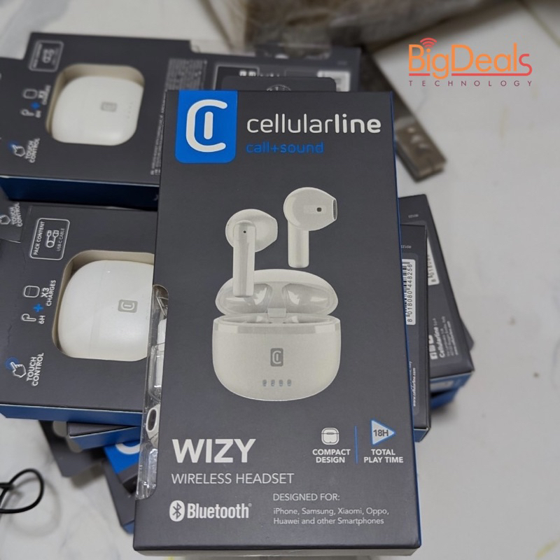 Tai nghe true wiress CELLULARLINE Wizy, 5.0, pin 18h, cảm ứng, BigDeals VN