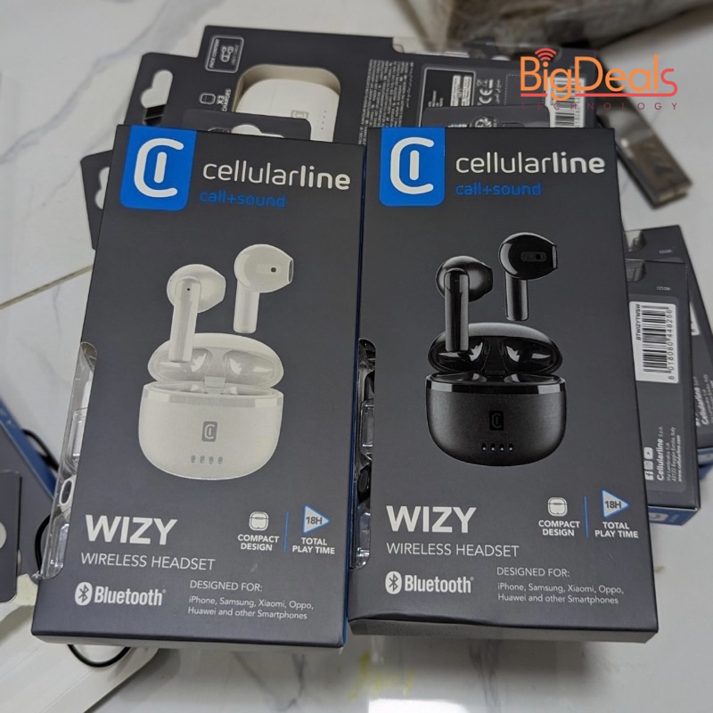 Tai nghe true wiress CELLULARLINE Wizy, 5.0, pin 18h, cảm ứng, BigDeals VN