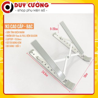 Giá đỡ laptop, macbook, ipad bằng nhôm có thể điều chỉnh được độ cao, đế tản nhiệt kê laptop nhôm
