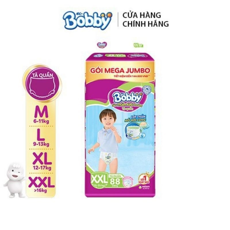 Tã quần booby size XXL 88 miếng