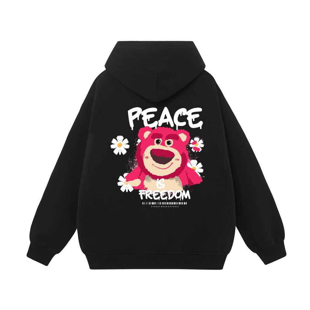 Áo Hoodie Form Rộng YANDO OUTFITS P203 Losto Peace Thun Cotton French Terry 350GSM Local Brand