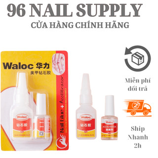 Keo waloc dán móng gắn đá làm nail _ set 2 chai keo siêu chắc bền