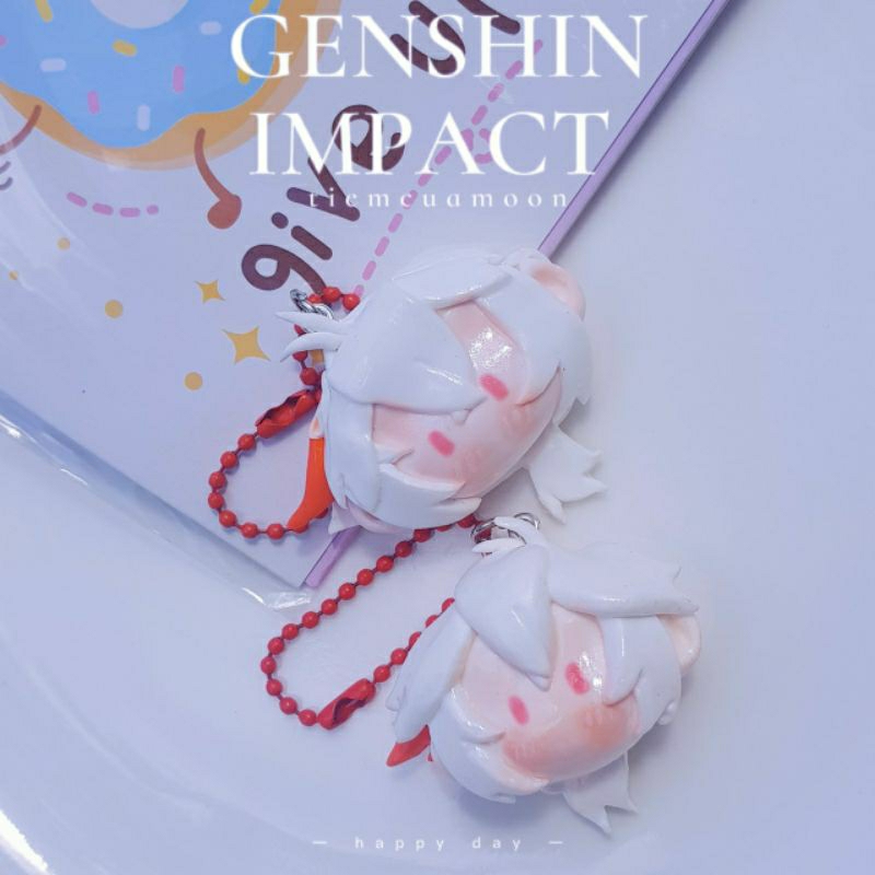 HANDMADE - GENSHIN IMPACT - Móc khoá bằng đất sét chủ đề genshin impact siuu xinh