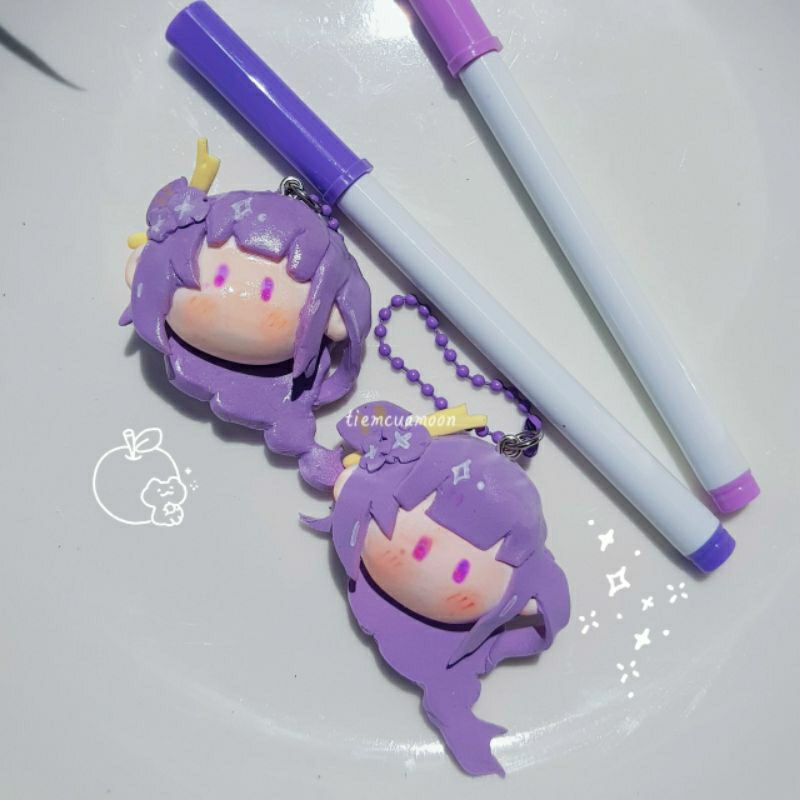 HANDMADE - GENSHIN IMPACT - Móc khoá bằng đất sét chủ đề genshin impact siuu xinh