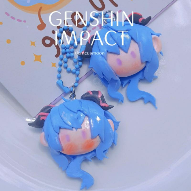 HANDMADE - GENSHIN IMPACT - Móc khoá bằng đất sét chủ đề genshin impact siuu xinh