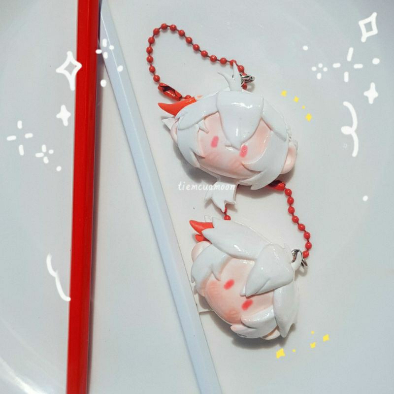 HANDMADE - GENSHIN IMPACT - Móc khoá bằng đất sét chủ đề genshin impact siuu xinh